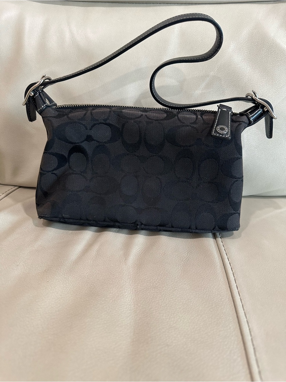 Vintage Coach Signature Demi Pouch Baguette Purse (Style No. 6044) - Picture 3 of 10